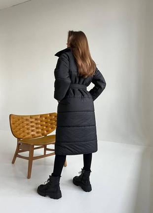 Стильне довге зимове пальто10 фото