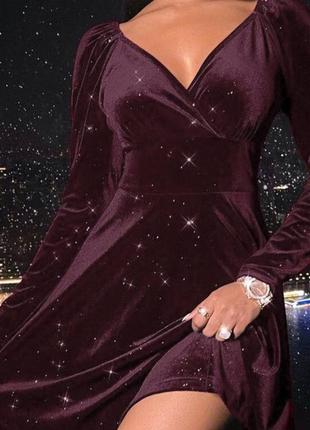 Жіноча сукня коротка оксамитова чорна бежева синя сіра бордова на корпоратив новорічна на новий рік святкова1 фото