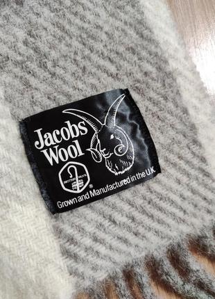 Jacobs wool шерстяной шарф в клетку англия3 фото