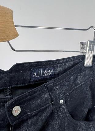 Джинси велюрові armani jeans, чорні, якість3 фото