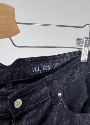 Джинси велюрові armani jeans, чорні, якість7 фото