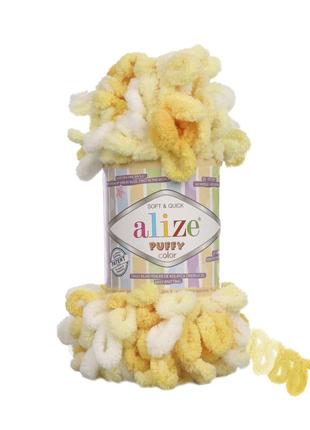 Пряжа alize puffy color 5921 алізе пуффі колор