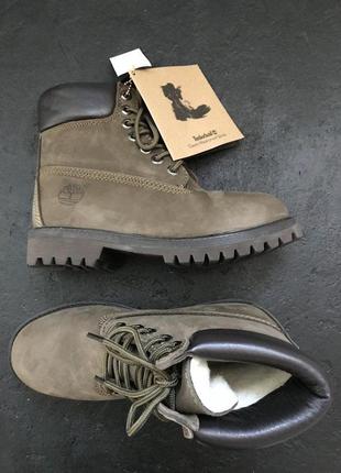 Жіночі черевики timberland brown black 2 зима знижка sale / smb6 фото