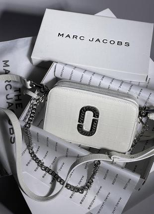 Стильна сумка🤍marc jacobs the croc embossed white1 фото