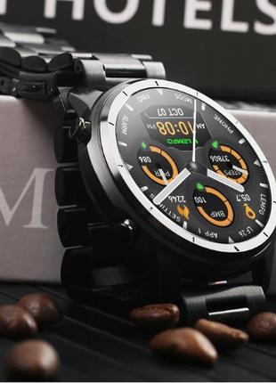 Умные смарт часы smart watch lemfo lf26. чёрный металл. с тонометром пульоксиметром android 4.4 ios 82 фото