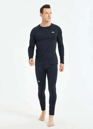 Термобілизна чоловіча the north face (комплект) nf00ck20jk3-black l1 фото