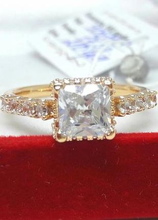 Кільце позолочене, колечко позолота, р. 17,5 і 19