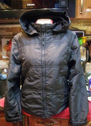 Hennes (оригинал) лыжная куртка трансформер жилетка с капюшоном4 фото
