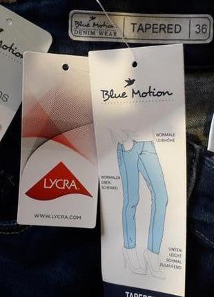 Blue motion denim wear tapered синие джинсы прямые зауженные 36 c m4 фото