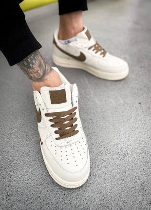 Кросівки nike air force 1 low premium "white/brown 3
