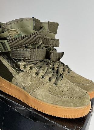 Кроссовки ботинки  женские nike air force 1sp khaki