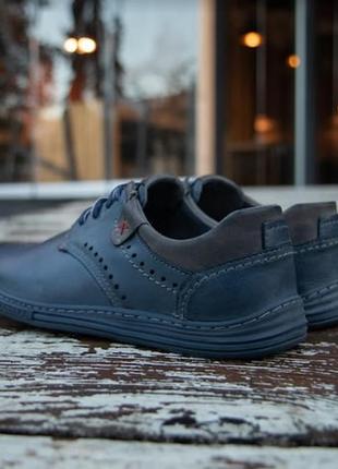 Кожаные мужские туфли - качественная прошитая обувь