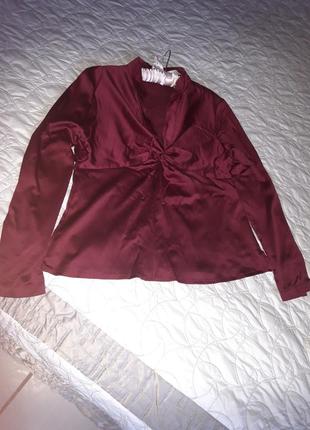 Блузка тонкий стрейчевий  атлас р.42