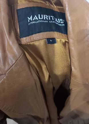 Кожанный пиджак mauritius, 100% кожа2 фото