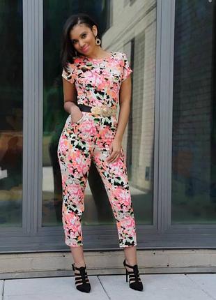 Яркий комбинезон цветы missguided