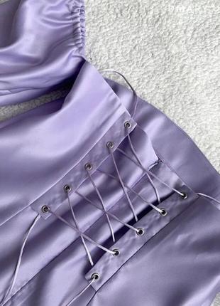 Бузкова сукня корсет зі спущеними плечима новий рік тренд 20233 фото