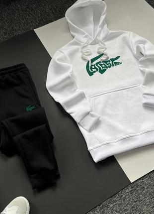 Зимний мужской спортивный трикотажный костюм lacoste