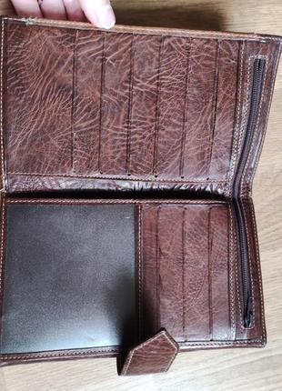 Большой кожаный кошелек портмоне.4 фото