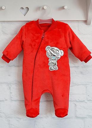 Теплий комбінезон для новонародженої 56-62 см
