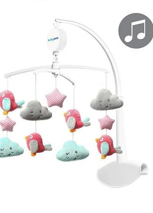 Музикальна карусель хмаринки та пташки. babyono 626