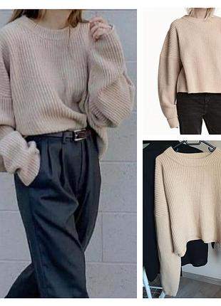 Оверсайз свитер шерстяной h&m