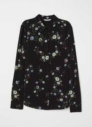 Блуза цветочный принт h&m
