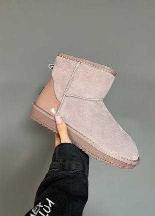 Жіночі угги рожеві (ласковий задник) ugg mini pink, угги женские
