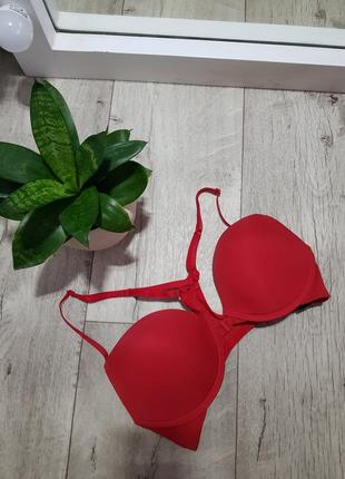 Бюстгальтер червоний гладкий, зі спинкою, beldona швейцарія оригінал.