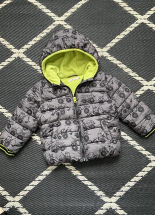 Гарна дитяча куртка на хлопчика всередині наф лісі на 2-3 роки1 фото