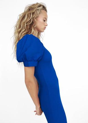Платье синее s zara