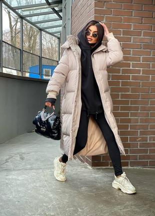 Теплый пуховик одеяло, пуфер, стеганое пальто на синтепоне, оверсайз, зима lady yep.