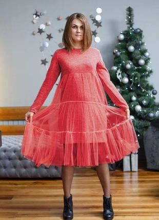 Распродажа платье ангоровое с фатиновым чехлом1 фото