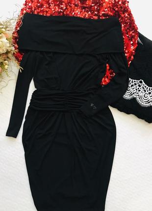 Розкошное актуальное гладкое вискозное платье миди с оголеннымы плечами ⭐️1 фото