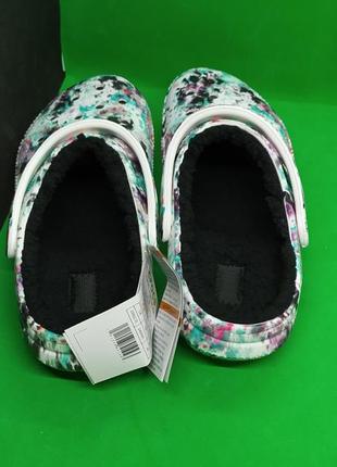 Утеплені крокси crocs classic lined tie dye clogs (206341-4su) оригінал4 фото