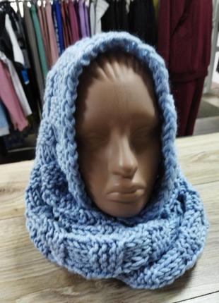 Снуд шарф хомут жіночий теплий зимовий5 фото