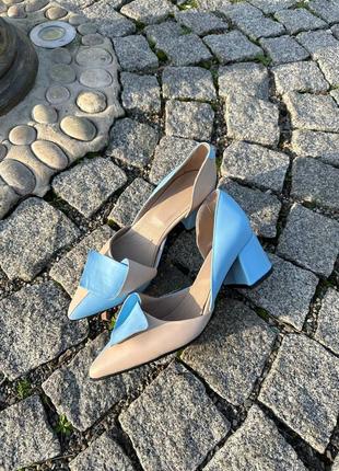 Стильные туфли ручной работы с острым носком цвет по выбору3 фото