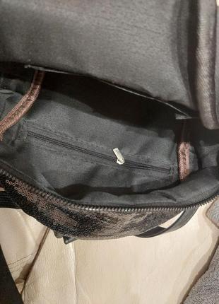 Рюкзак в паєтках для дівчинки міні рюкзак5 фото