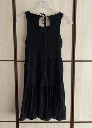 Платье чёрное коттоновое4 фото