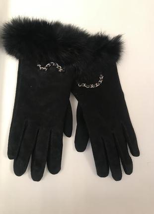 Жіночі замшеві рукавички, перчатки, motivi, італія7 фото