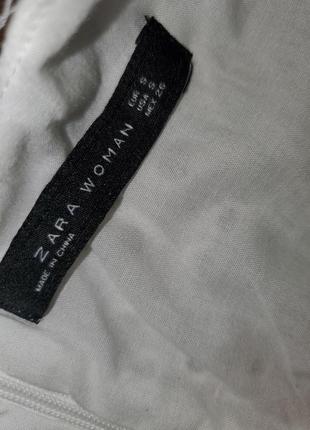 Белое платье свободного покроя, прошва, ришелье zara7 фото