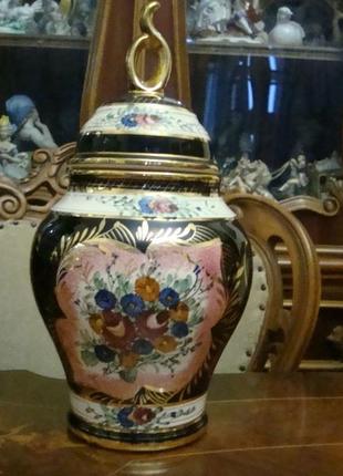 Красивая ваза роспись фарфор бельгия1 фото