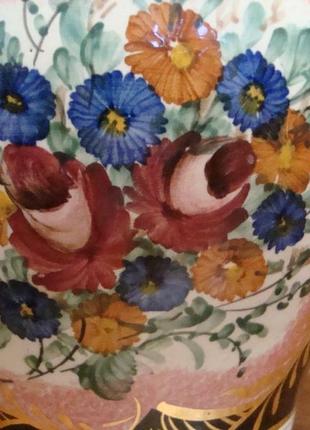 Красивая ваза роспись фарфор бельгия5 фото