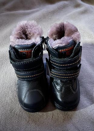 Новые детские зимние ботинки кожа7 фото