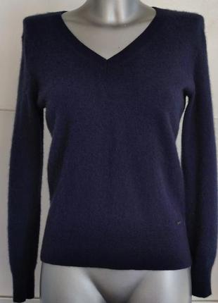 Кашеміровий светр  tommy hilfiger темно-синього кольору4 фото