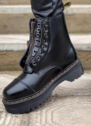 Жіночі черевики dr. martens jadon sinclair black (замок) зима / smb