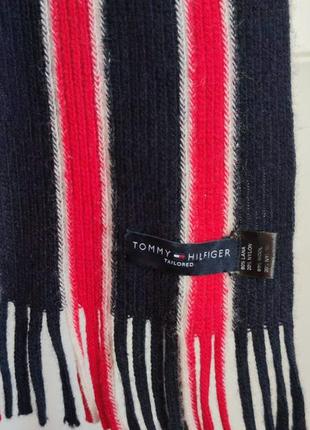 Вовняний шарф tommy hilfiger  із смужками5 фото