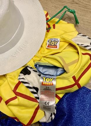 Карнавальный костюм шериф вуди ковбой с шляпой toy story disney (оригинал)5 фото