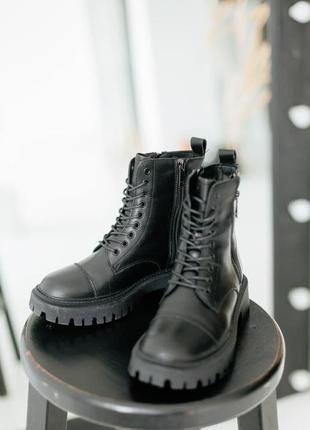 Жіночі черевики  boots tractor black fur () зима / smb