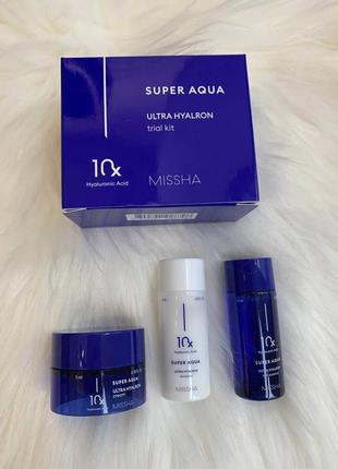 Набір зволожувальних засобів missha super aqua ultra hyalron set