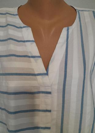 Стильна бавовняна блуза у смужку2 фото